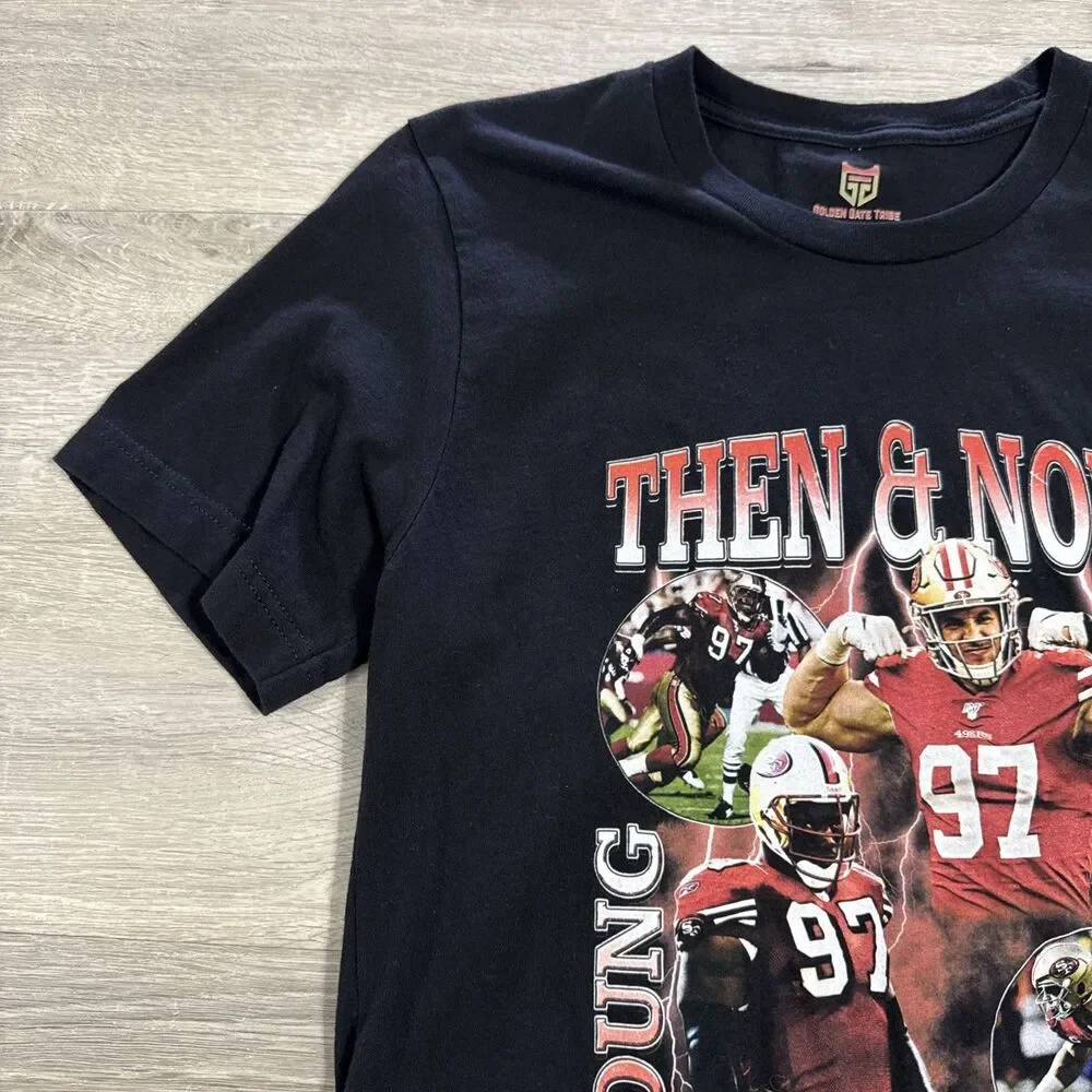 Nick Bosa Bryant Young Shirt San Francisco 49ers NFL Black Medium